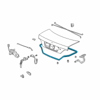 OEM 2003 Acura RL Weatherstrip, Trunk Lid Diagram - 74865-SZ3-020