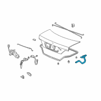 OEM 1999 Acura RL Hinge, Driver Side Trunk Diagram - 68660-S0A-000ZZ