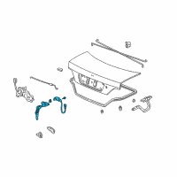 OEM 1997 Acura TL Cylinder, Trunk Diagram - 74861-SW5-A01