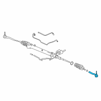 OEM 2007 Cadillac SRX Outer Tie Rod Diagram - 88957176