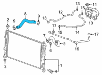 OEM Cadillac Escalade Lower Hose Diagram - 84545556