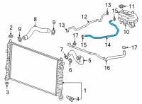 OEM 2022 GMC Yukon Radiator Hose Diagram - 84549866