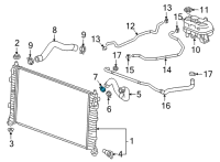 OEM Cadillac Escalade Upper Hose Clamp Diagram - 11548969