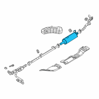 OEM 2019 Ram 3500 Exhaust Muffler Rear Diagram - 68310878AA