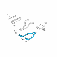 OEM Ford Mustang Converter & Pipe Diagram - BR3Z-5F250-A