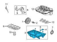 OEM 2022 Acura MDX Pan Complete, Oil Diagram - 11200-61A-A00