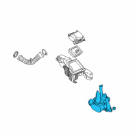 OEM 2002 Chevrolet Cavalier Container Asm, Windshield Washer Solvent (W/ Front Intake Air Duct & Resonator) Diagram - 12487661