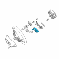 OEM 2019 Hyundai Tucson Steering Remote Control Switch Assembly, Left Diagram - 96710-D3505-UMB