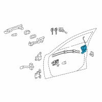 OEM Toyota Corolla Lock Assembly Diagram - 69030-0C050