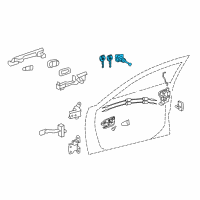 OEM 2016 Toyota Camry Cylinder & Keys Diagram - 69052-06130