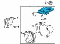 OEM 2022 Chevrolet Corvette Master Cylinder Reservoir Diagram - 84858630