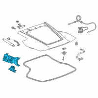 OEM 2015 Chevrolet Corvette Rear Compartment Lid Latch Assembly Diagram - 84071517