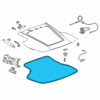 OEM 2015 Chevrolet Corvette Weatherstrip Diagram - 84006189