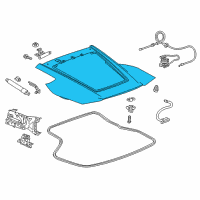 OEM 2019 Chevrolet Corvette Lift Gate Diagram - 84558629