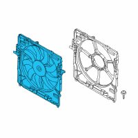 OEM 2010 BMW X5 Cooling Fan Assembly Diagram - 17-42-8-618-240