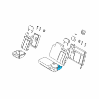 OEM 2003 Lincoln Navigator Seat Cushion Pad Diagram - 2L1Z-7863841-AB