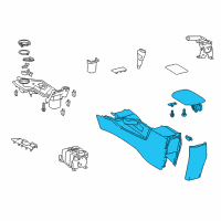 OEM Toyota RAV4 Console Assembly Diagram - 58901-0R040-C0