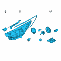 OEM Kia Niro Driver Side Headlight Assembly Diagram - 92101G5140