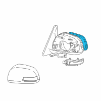 OEM 2010 Toyota 4Runner Mirror Glass Diagram - 87931-35A50