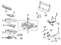 OEM Cadillac CT4 Lumbar Switch Diagram - 84649557