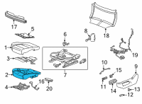 OEM 2021 Cadillac Escalade Seat Cushion Pad Diagram - 84813606