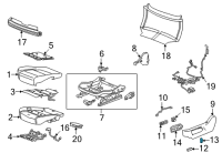 OEM 2021 Cadillac Escalade Seat Switch Knob Diagram - 84586507