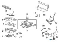 OEM 2022 Cadillac Escalade ESV Seat Switch Knob Diagram - 84794247