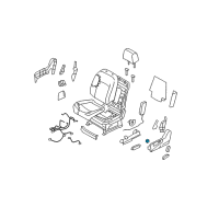 OEM 2012 Nissan Rogue Switch Assembly Seat Lumber Diagram - 87317-JM01B