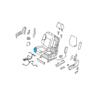 OEM 2013 Nissan Rogue Pad-Front Seat Cushion Diagram - 87361-JM00A