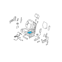 OEM Nissan Rogue Select Heater Unit-Front Seat Cushion Diagram - 87335-JM00A