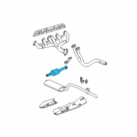 OEM 2000 Jeep Grand Cherokee Catalytic Converter Diagram - 52101390