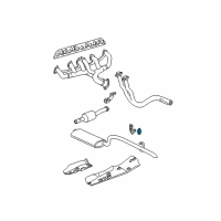 OEM 1999 Jeep Grand Cherokee ISOLATOR-Exhaust Diagram - 52101068AA