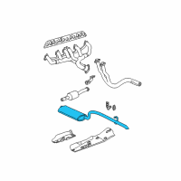 OEM 2004 Jeep Grand Cherokee Exhaust Muffler And Tailpipe Diagram - 52101239AB