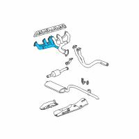 OEM 2002 Jeep Grand Cherokee Exhaust Manifold Diagram - 53010196