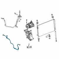 OEM Chevrolet Silverado 3500 HD Evaporator Tube Diagram - 23386909