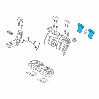 OEM 2015 Hyundai Genesis Heater-Rear Seat Back, RH Diagram - 89490-B1000