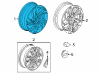 OEM Chevrolet Bolt EUV Wheel, Alloy Diagram - 42599172