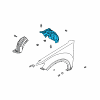OEM Infiniti FX45 Protector-Front Fender, LH Diagram - 63843-CG000