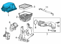 OEM 2022 Jeep Wagoneer AIR CLEANER Diagram - 68551697AA