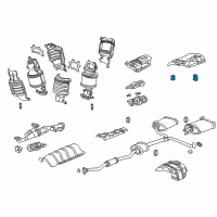 OEM 2017 Acura RLX Rubber, Exhaust Mounting Diagram - 18215-S2A-000