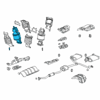 OEM Honda Accord Converter, Front Primary Diagram - 18190-RCJ-L00