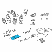 OEM 2005 Honda Accord Plate, Floor Heat Baffle Diagram - 74601-SDR-A00