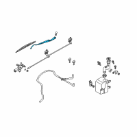 OEM 2002 Kia Sedona Front Windshield Wiper Arm Diagram - 1K52Y67321A