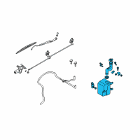 OEM 2003 Kia Sedona Windshield Washer Tank Assembly Diagram - 0K55267480K