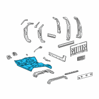 OEM 2003 Ford F-350 Super Duty Floor Pan Assembly Diagram - YC3Z-2511000-AA