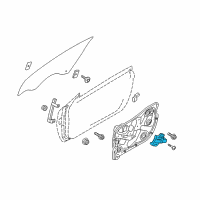 OEM 2016 Hyundai Genesis Coupe Motor Assembly-Front Power Window, LH Diagram - 82450-2M000