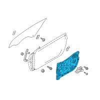 OEM Hyundai Genesis Coupe Front Left-Hand Door Module Panel Assembly Diagram - 82471-2M000