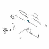 OEM 1999 Nissan Altima Pivot Assembly-WIPER, NO.1 Diagram - 28850-5B600