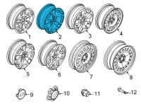 OEM 2021 Ford Bronco Sport WHEEL ASY Diagram - M1PZ-1007-C