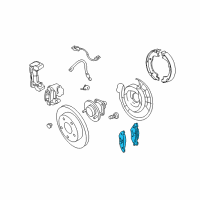 OEM 2014 Chevrolet Equinox Rear Pads Diagram - 20801538